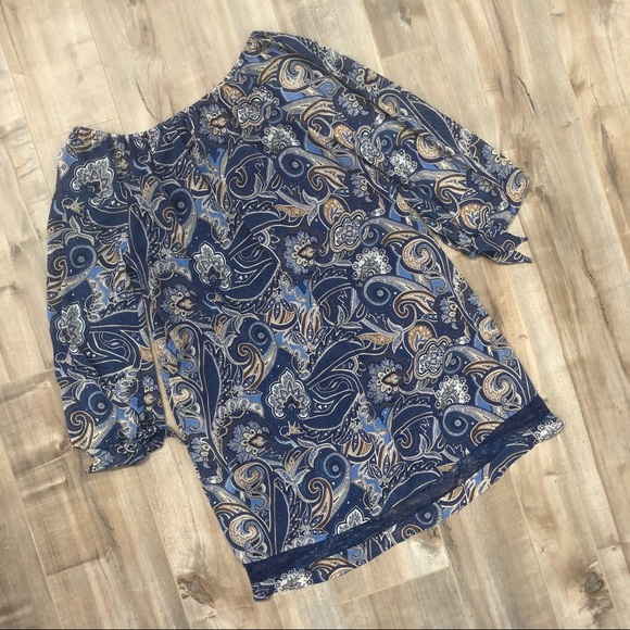 Alice + Olivia Cari blue mosaic paisley dress - Picture 6 of 7